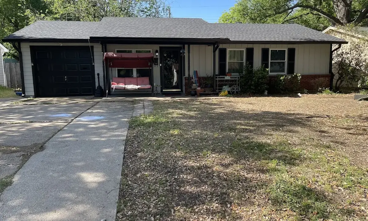 Asphalt Shingle Roof Repair crew at work on a residential roof in Virginia Beach